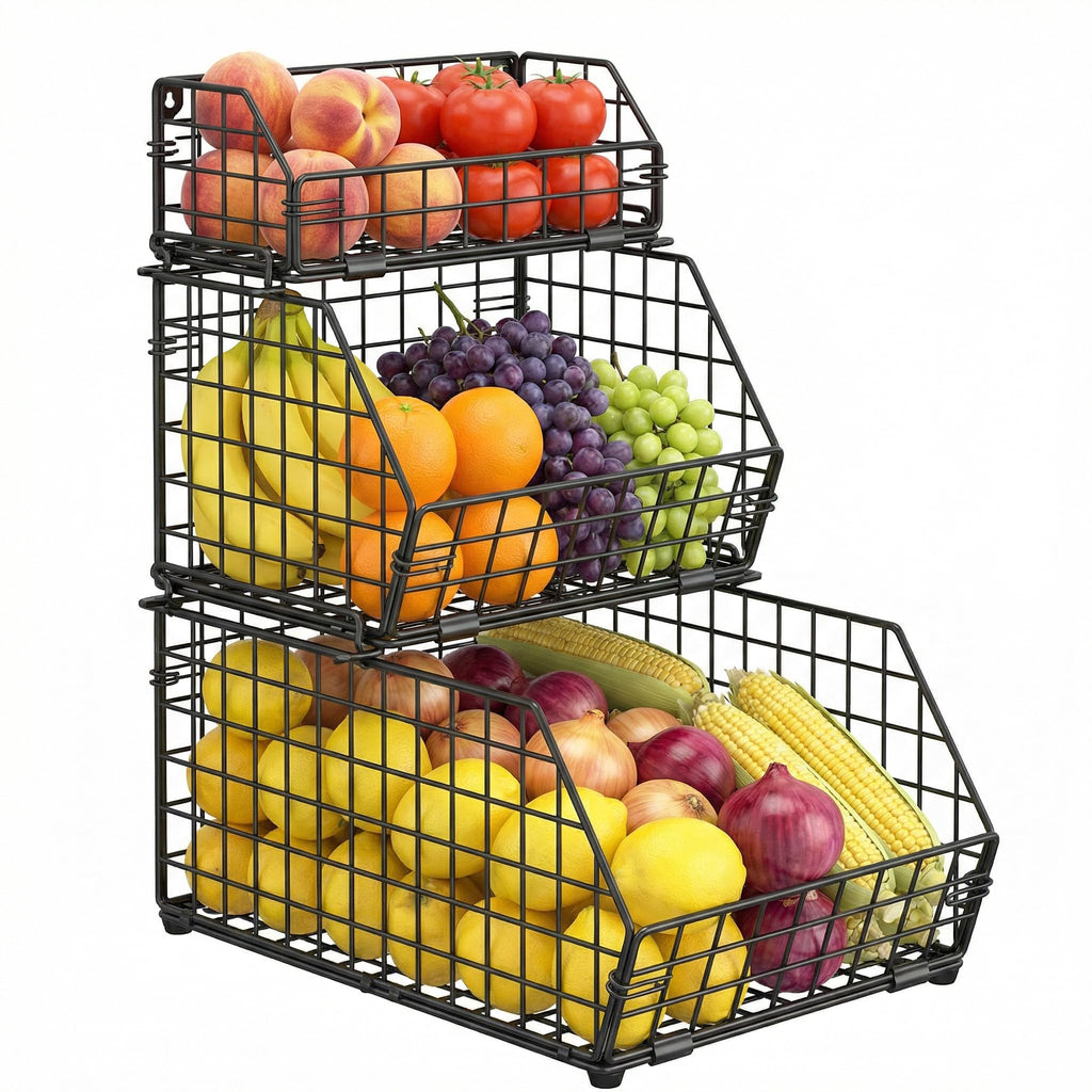 3-Tier Stackable Wire Fruit Basket M57734