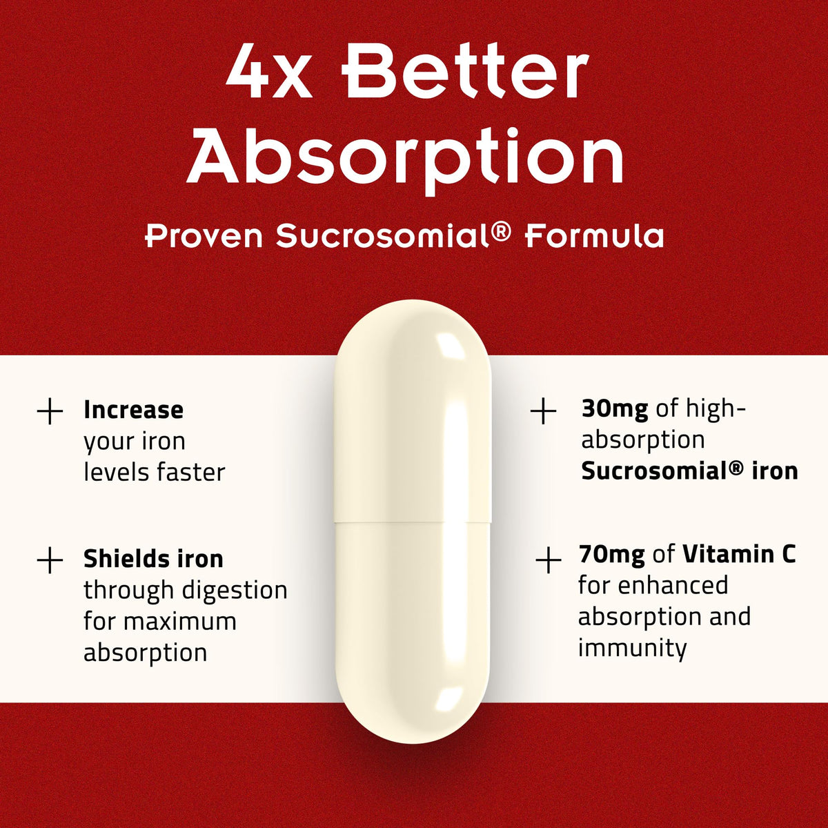 Iron Supplement with Vitamin C, 30ct O150837