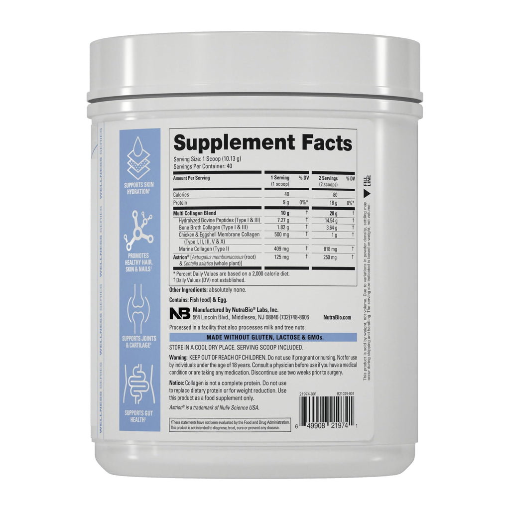 Hydrolyzed Grass-Fed Unflavored Collagen Powder 40 Servings G9596