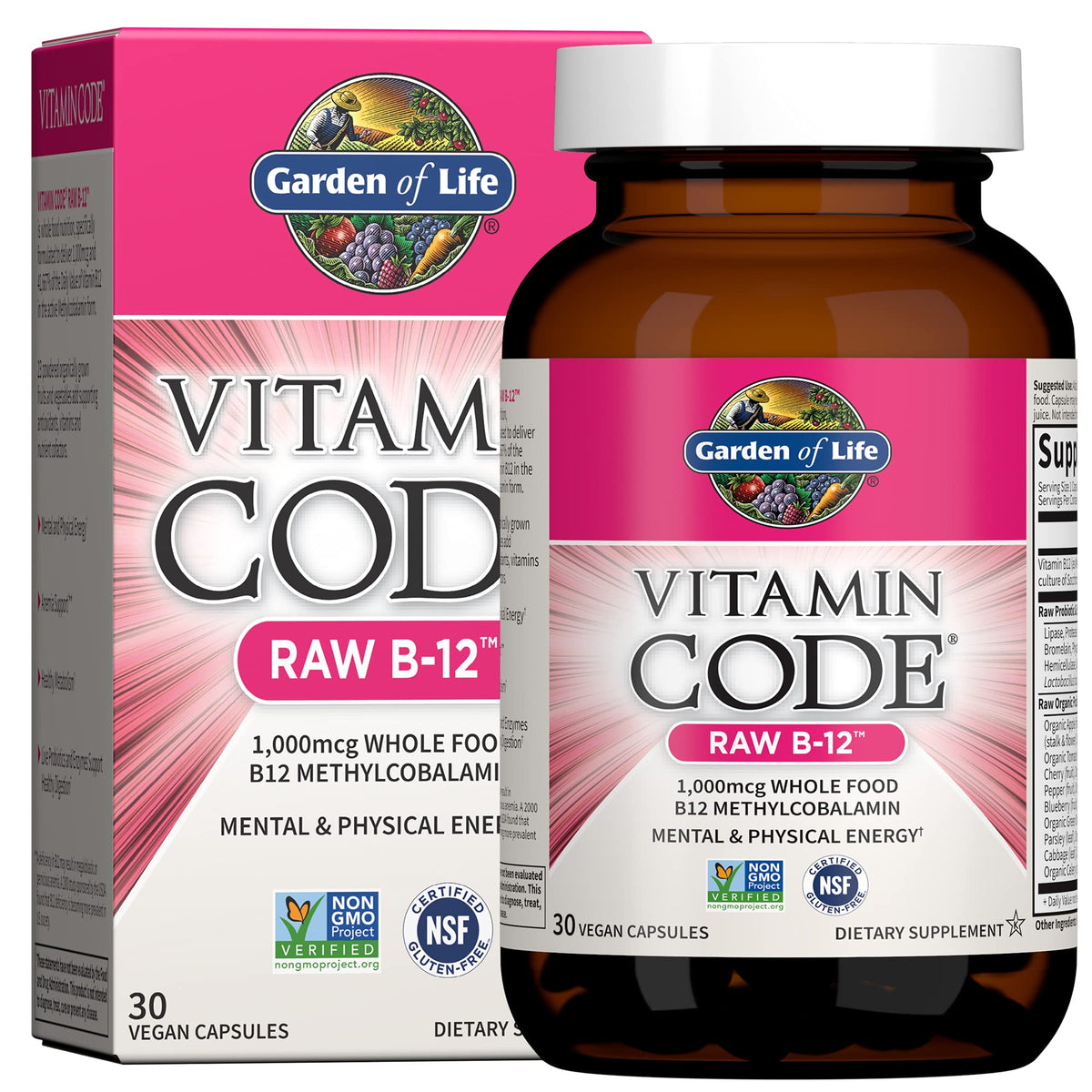 Vegan B-12 Methylcobalamin 30 Capsules V460