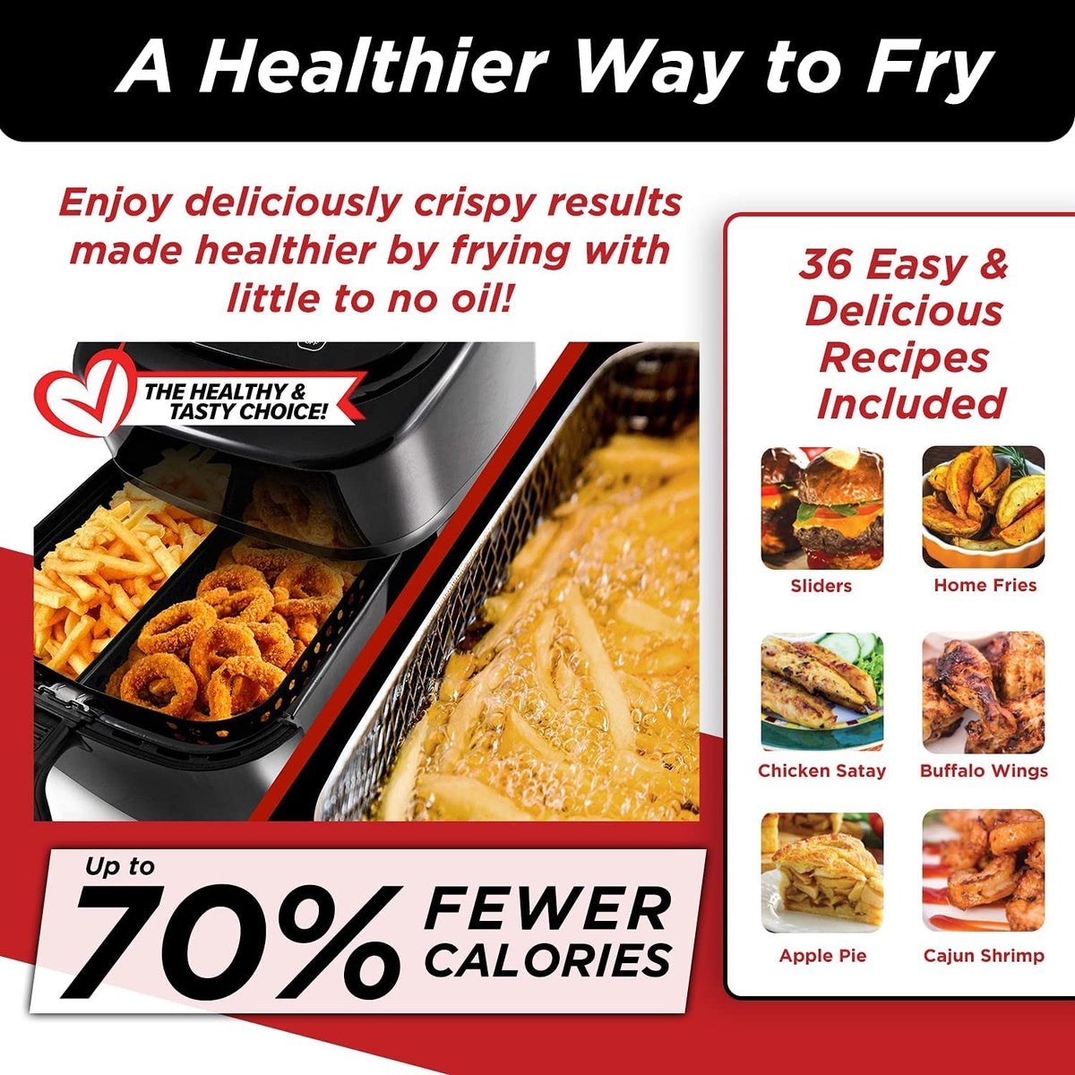 6-Quart Digital Air Fryer with Probe S8337