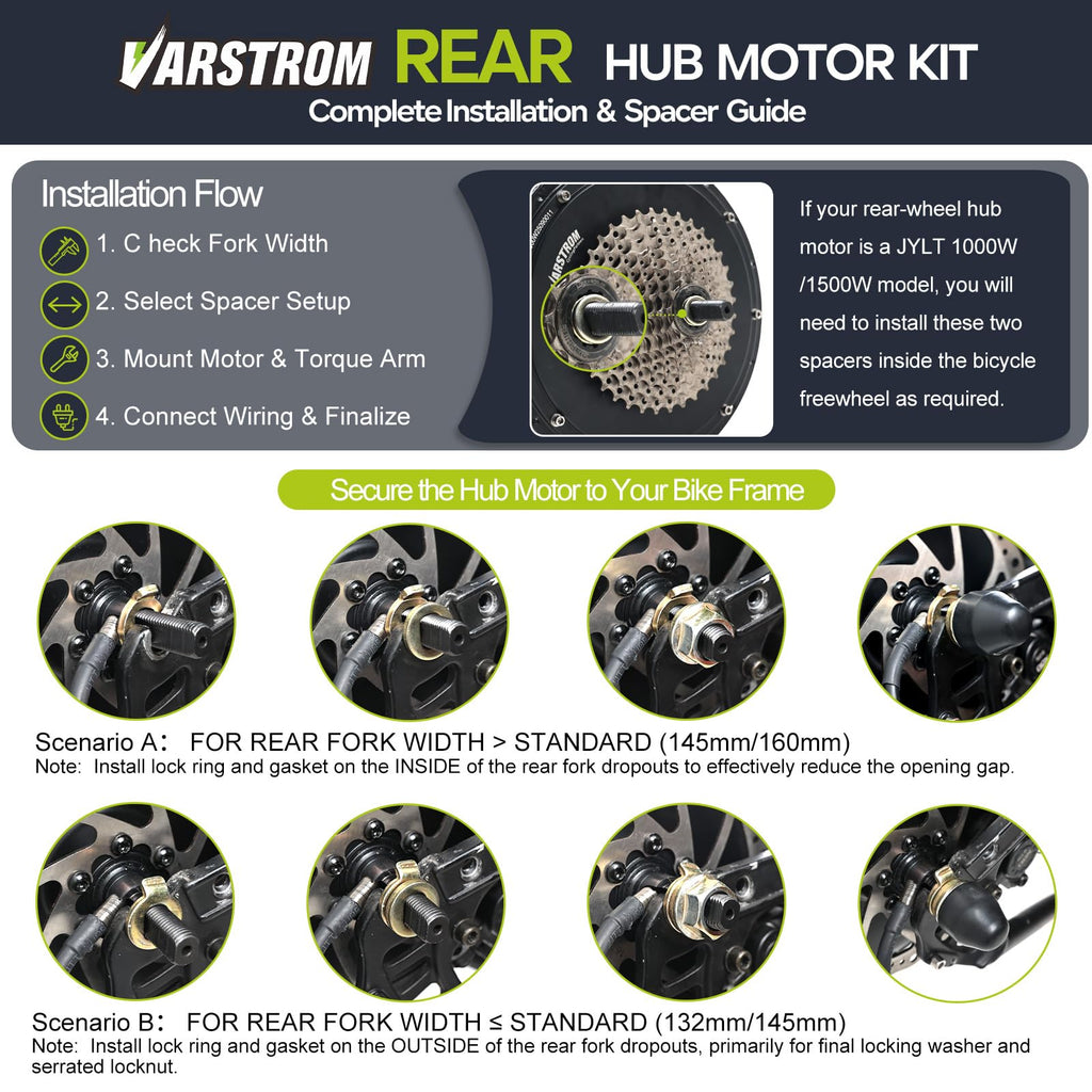 48V 1000W Ebike Conversion Kit E980