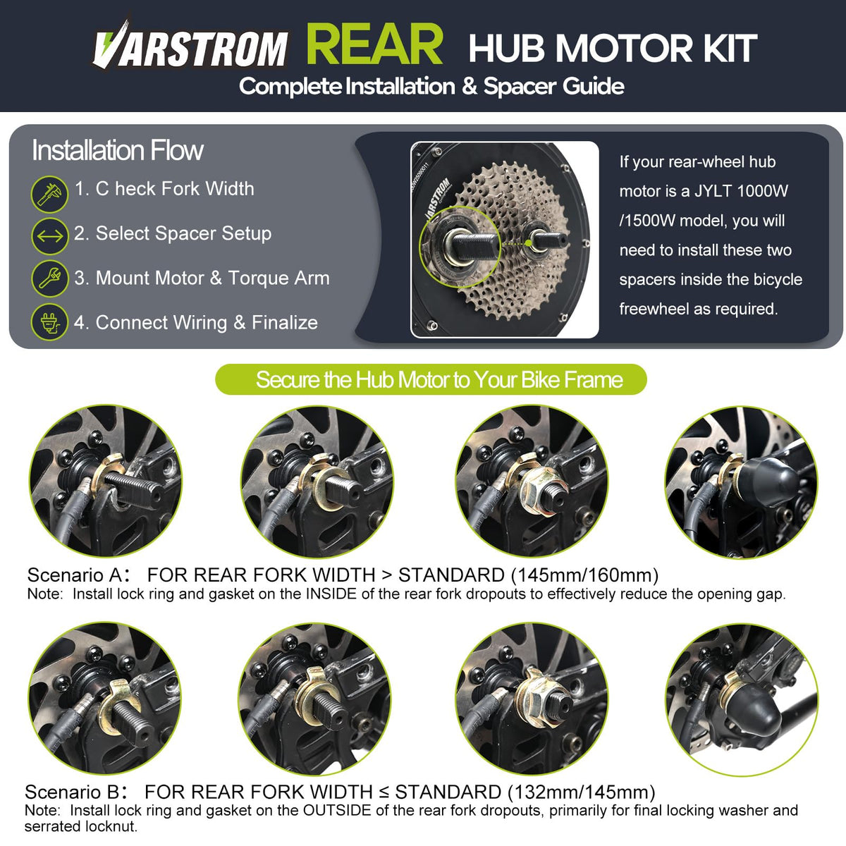 48V 1000W Ebike Conversion Kit E980