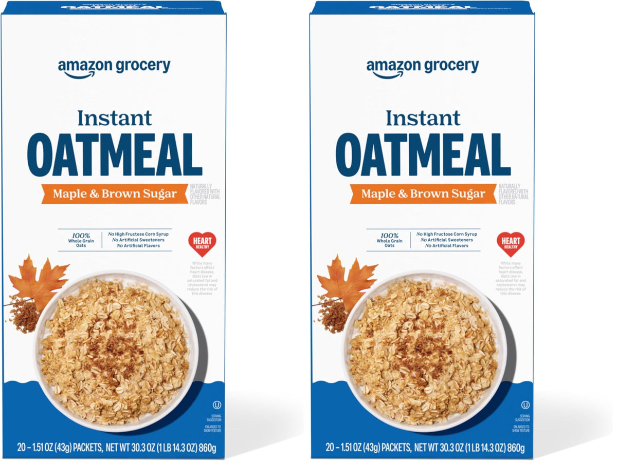Maple & Brown Sugar Instant Oatmeal, 1.51 Oz, Pack of 40 W130565