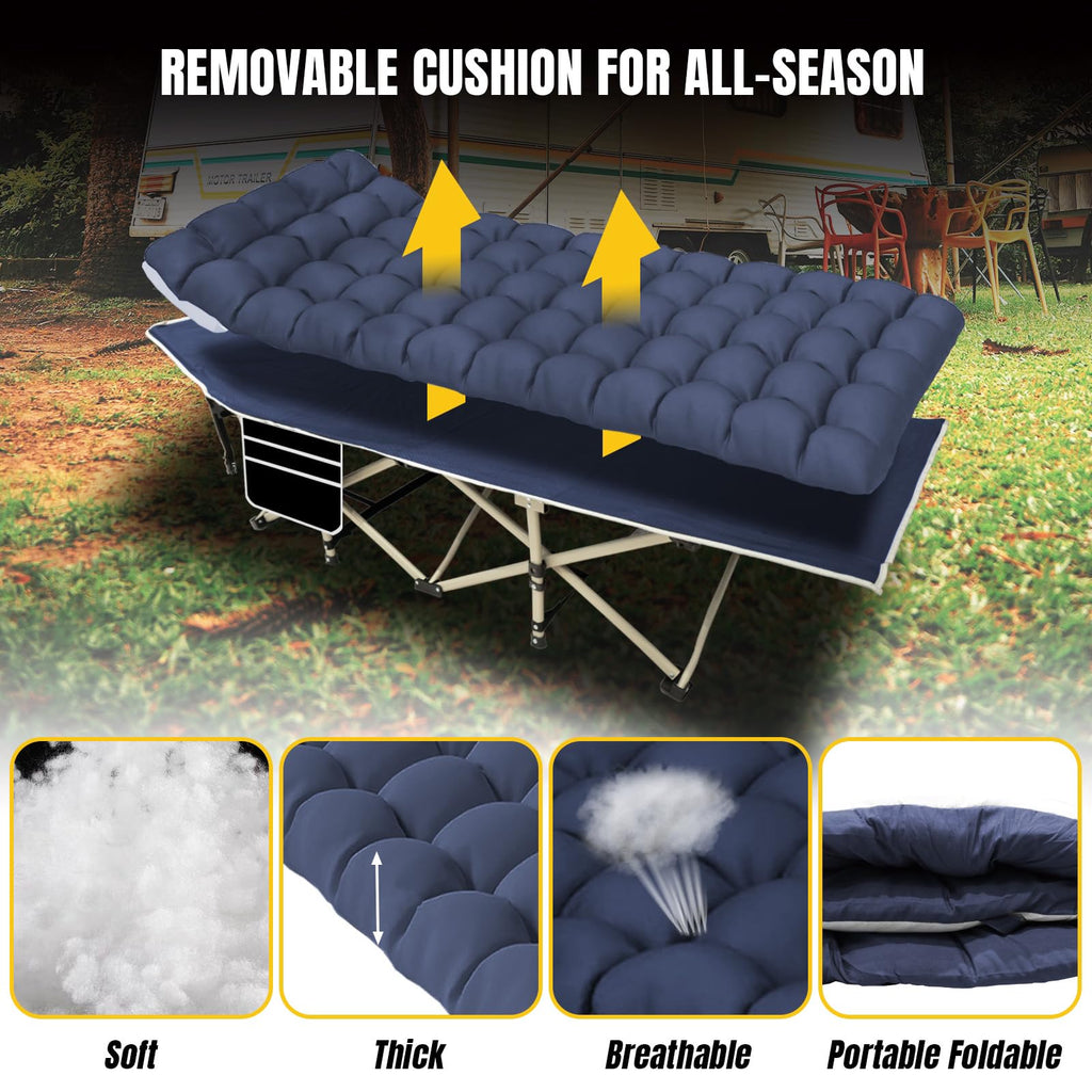 Folding Camping Cot with Mattress and Carry Bag R79974