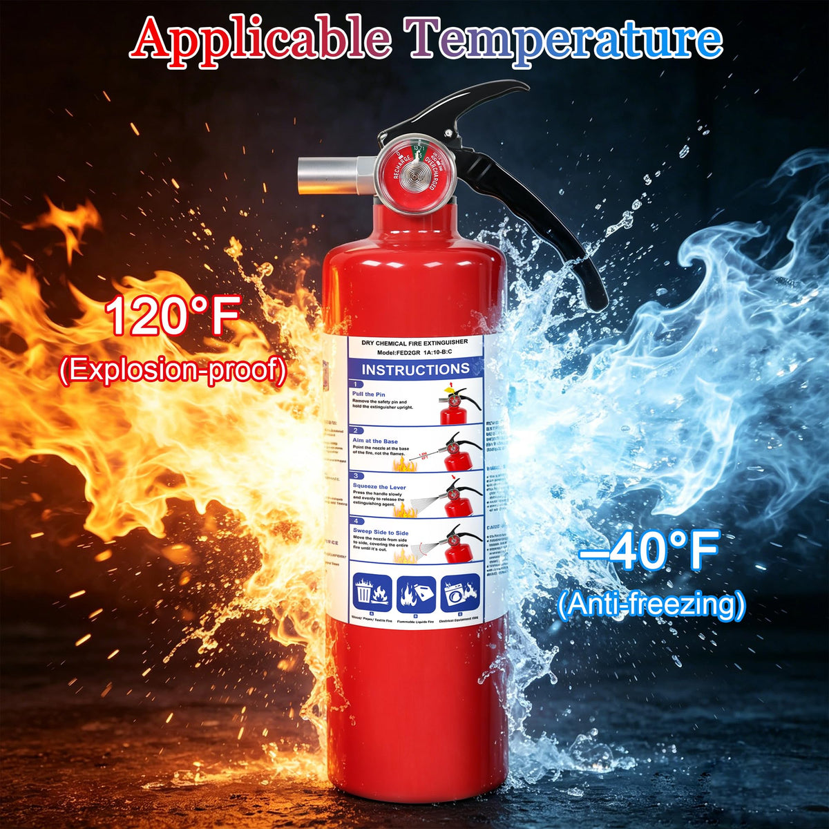 2.5lb ABC Dry Chemical Fire Extinguisher L8289