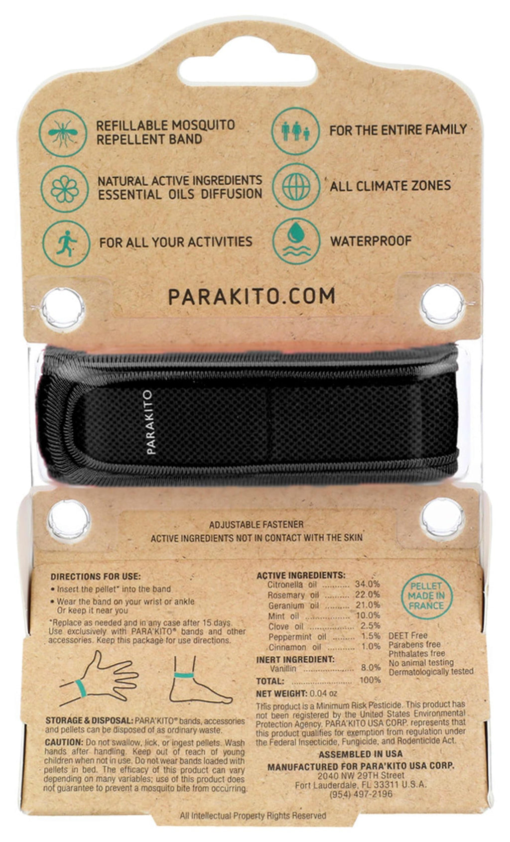 Black Mosquito Repellent Wristband S84284