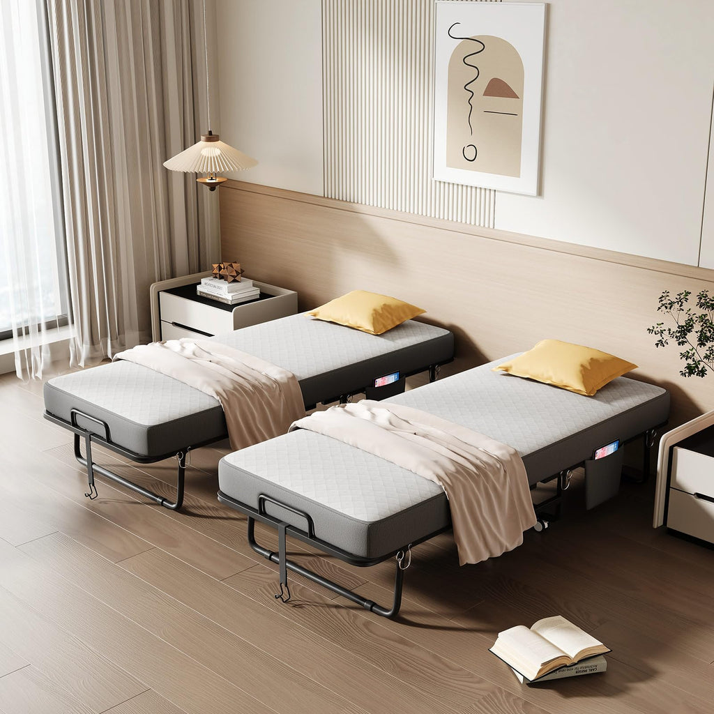Folding Bed with Memory Foam Mattress A7867