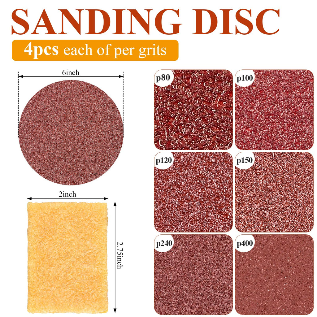 4x36 Inch Aluminum Oxide Sanding Belts and 6 Inch No-hole Sanding Discs J274