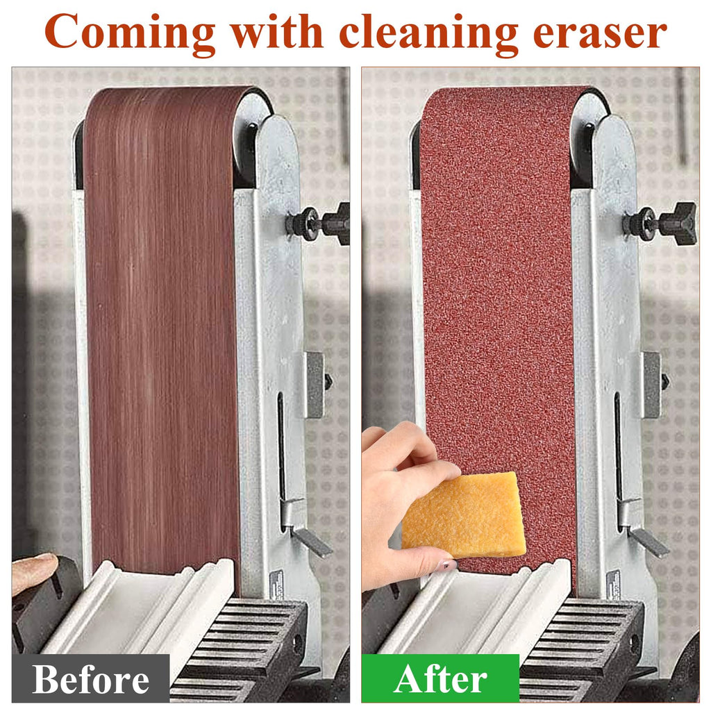 4x36 Inch Aluminum Oxide Sanding Belts and 6 Inch No-hole Sanding Discs J274