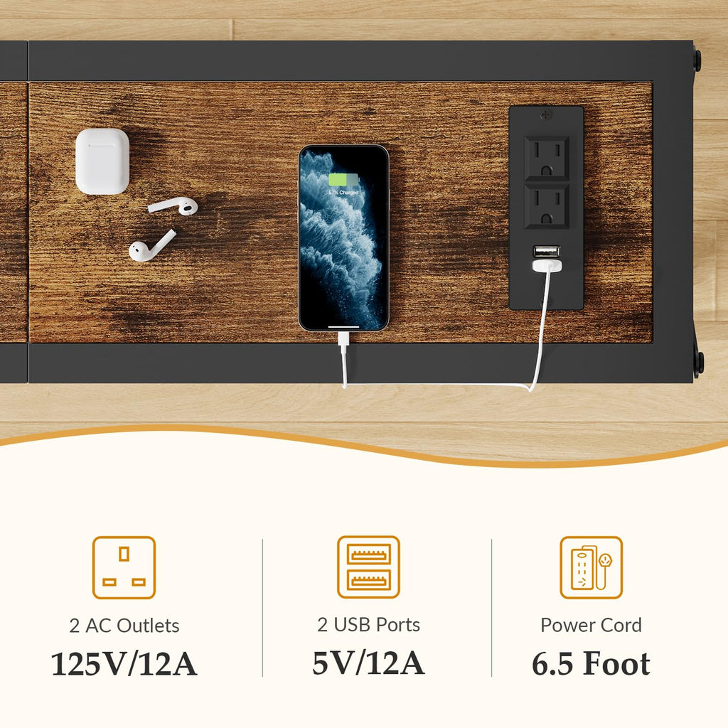 Narrow Console Table with Socket T843527