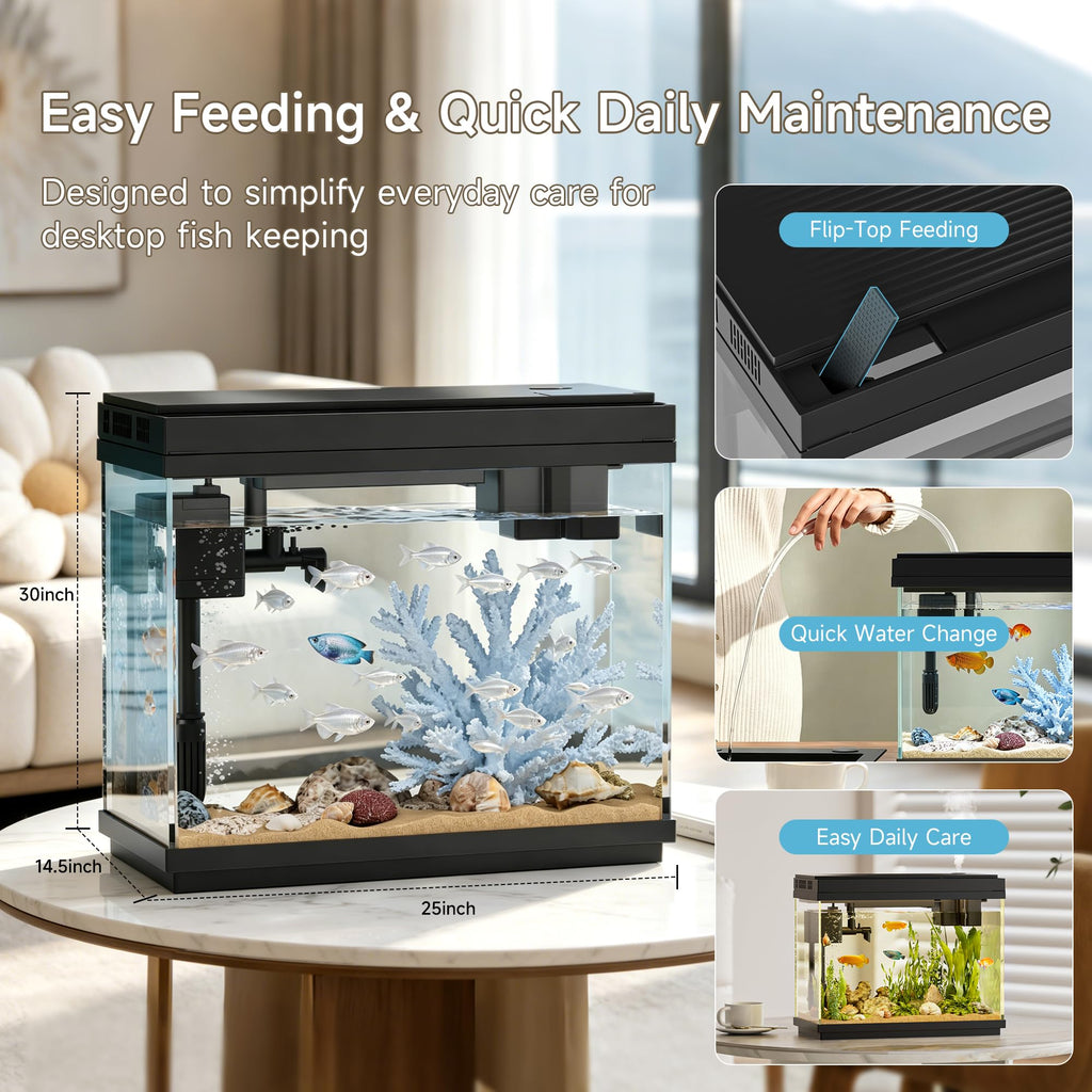 2.5 Gal Self-Cleaning Aquarium Starter Kit F777