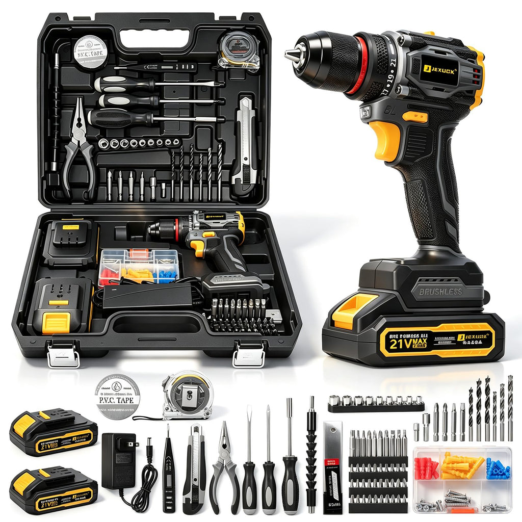 Cordless Drill Set 21V Brushless with 2 x 2.0Ah Battery N1933