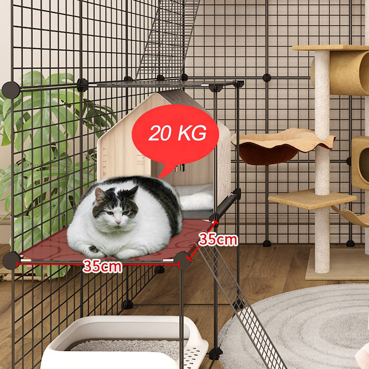 Metal Wire Small Animal Cage 219 * 75 * 182cm I156808