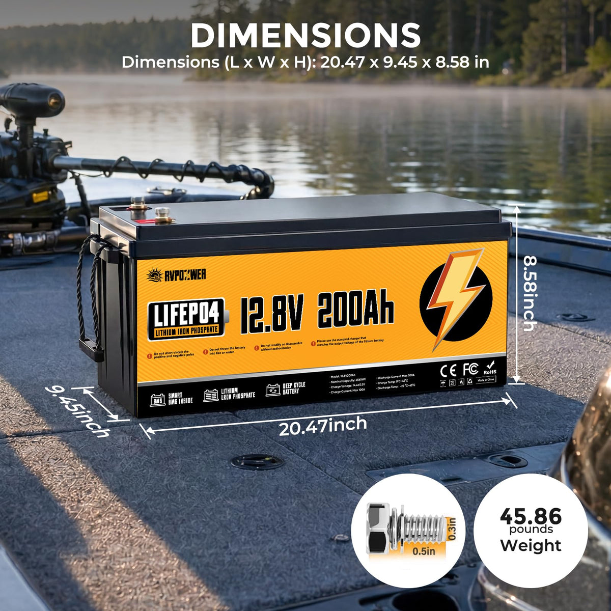 12V 200Ah LiFePO4 Lithium Battery 2 Pack P247602