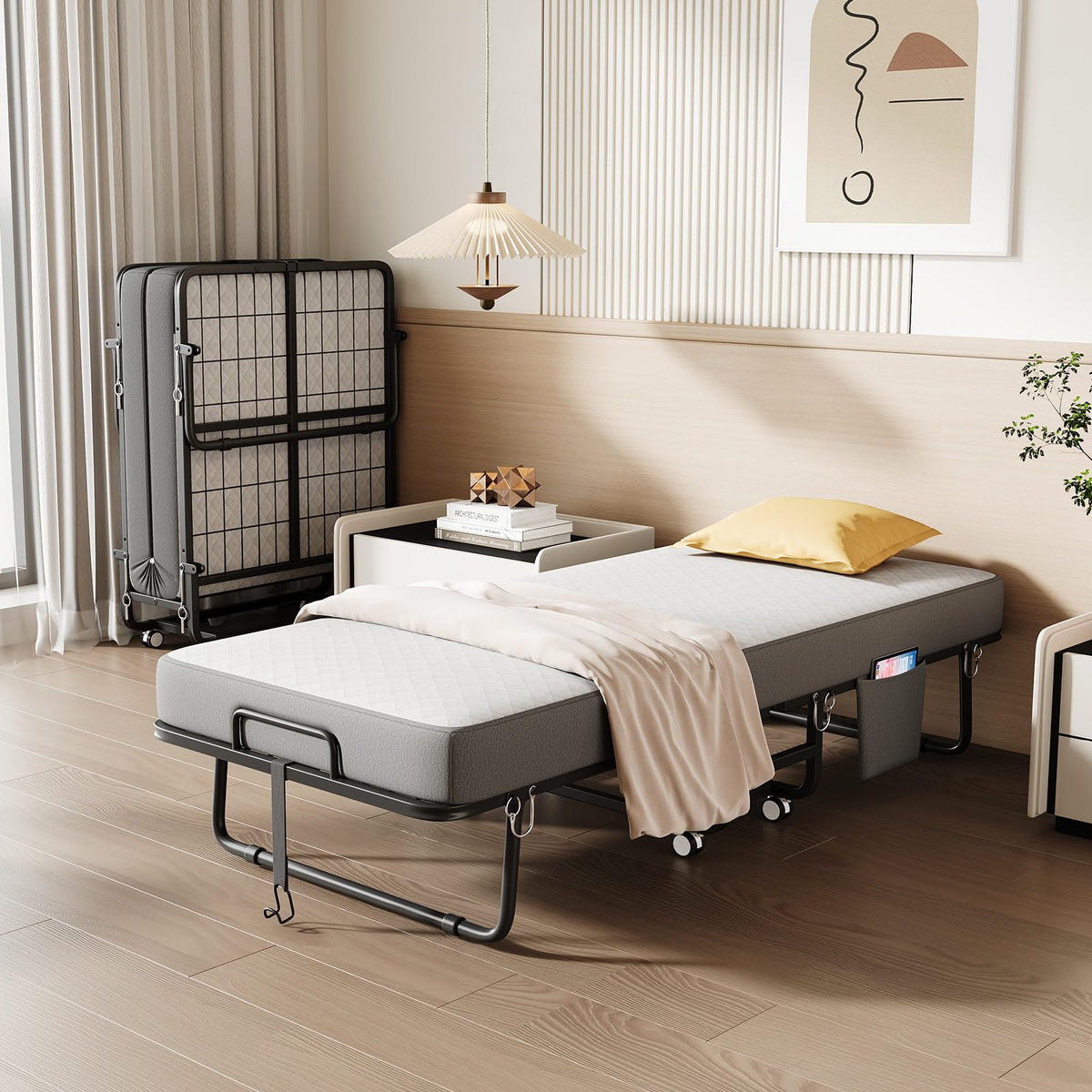 Folding Bed with Memory Foam Mattress A7867