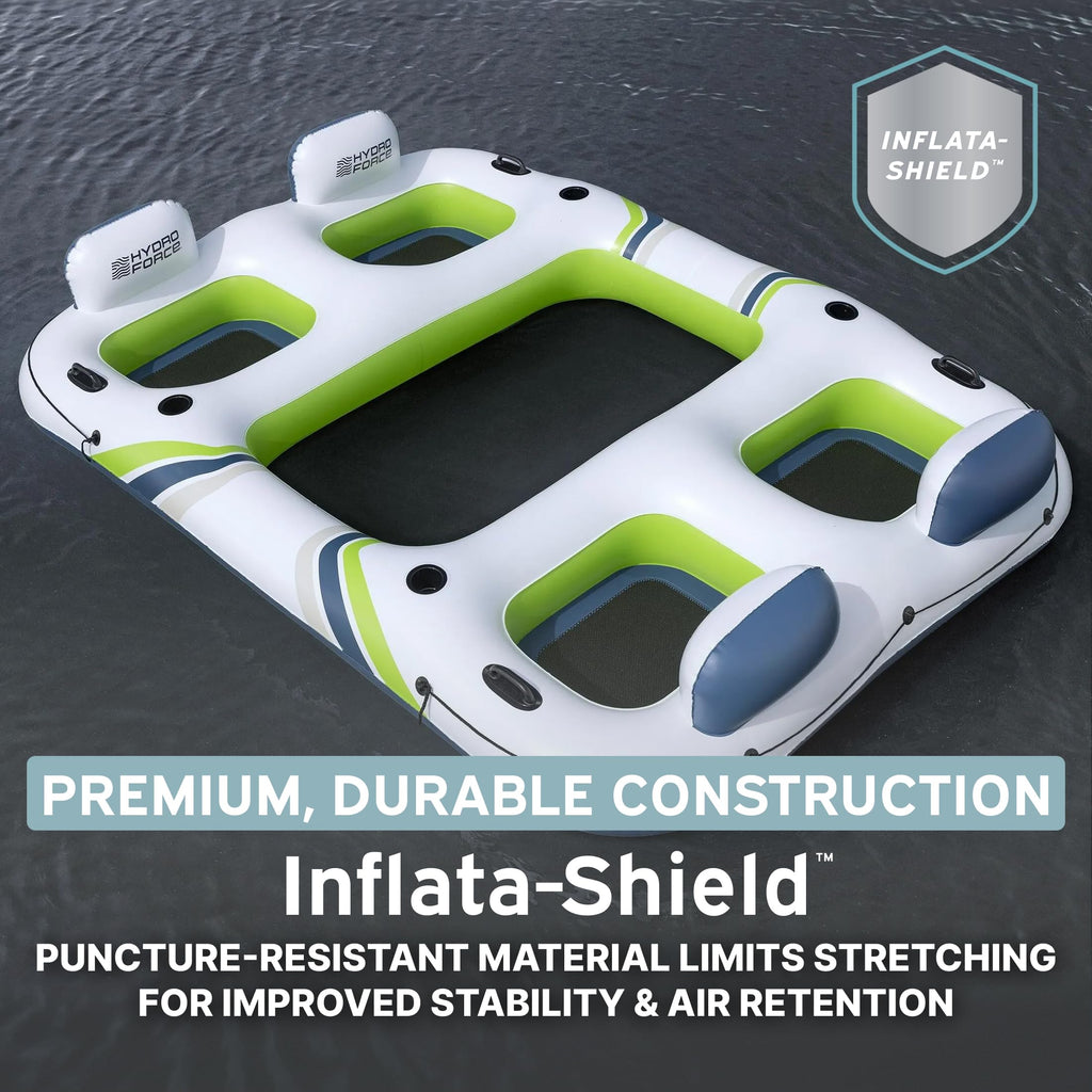 4 Person Inflatable Lounger with Cup Holders Y606497