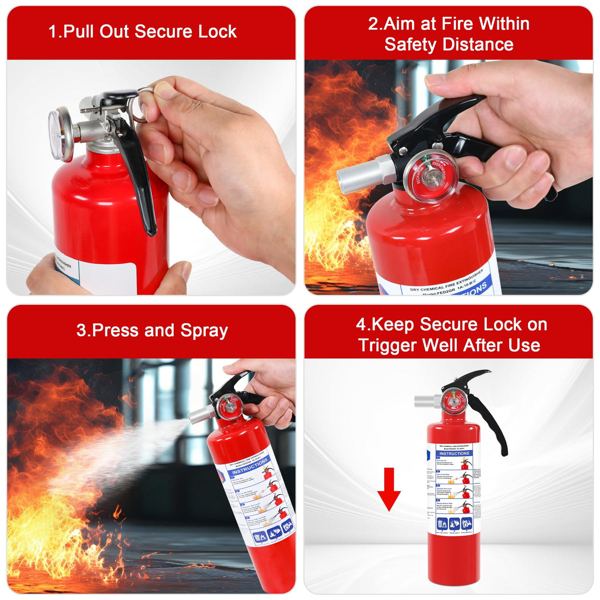 2.5lb ABC Dry Chemical Fire Extinguisher L8289