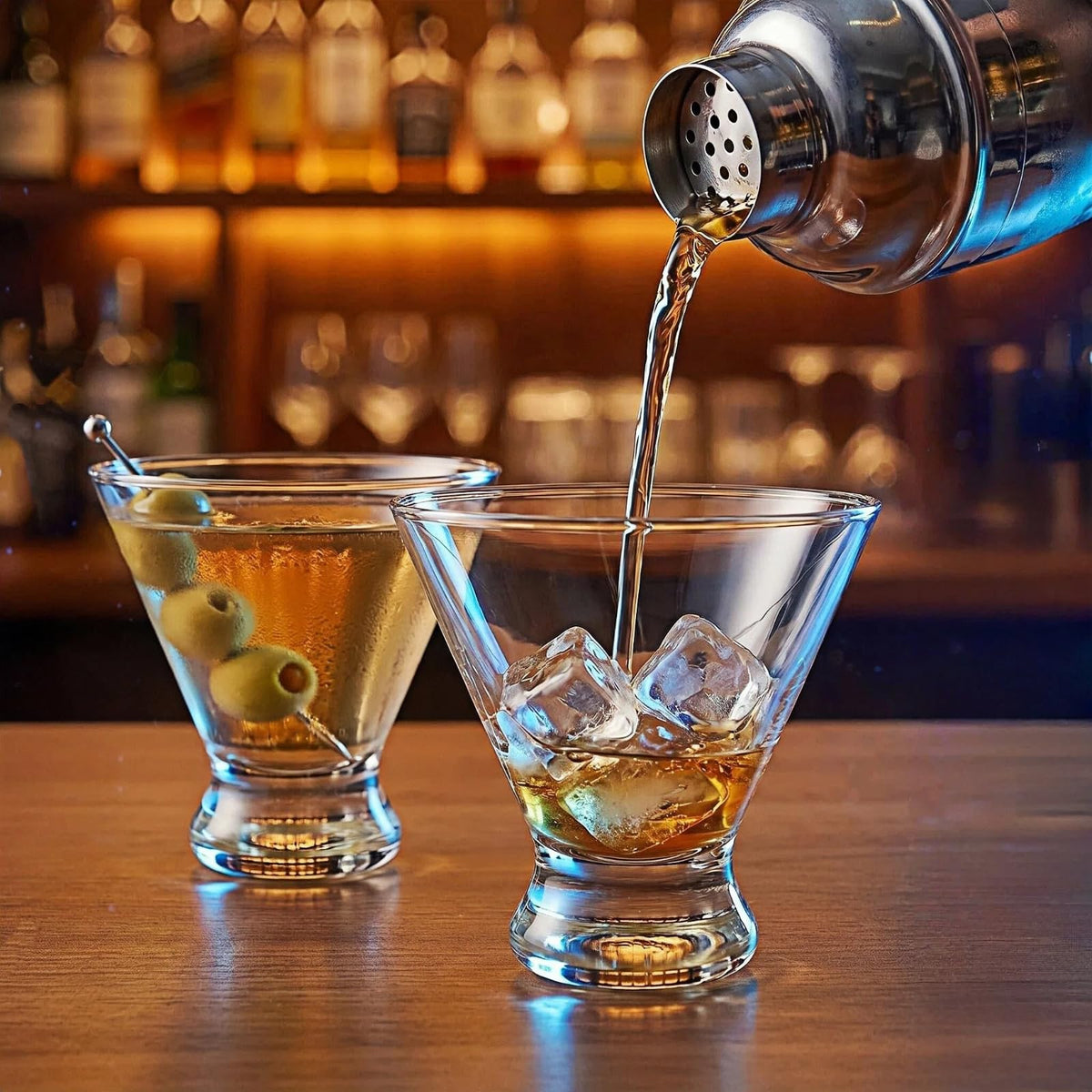 Stemless Martini Glasses Set of 4 V8323