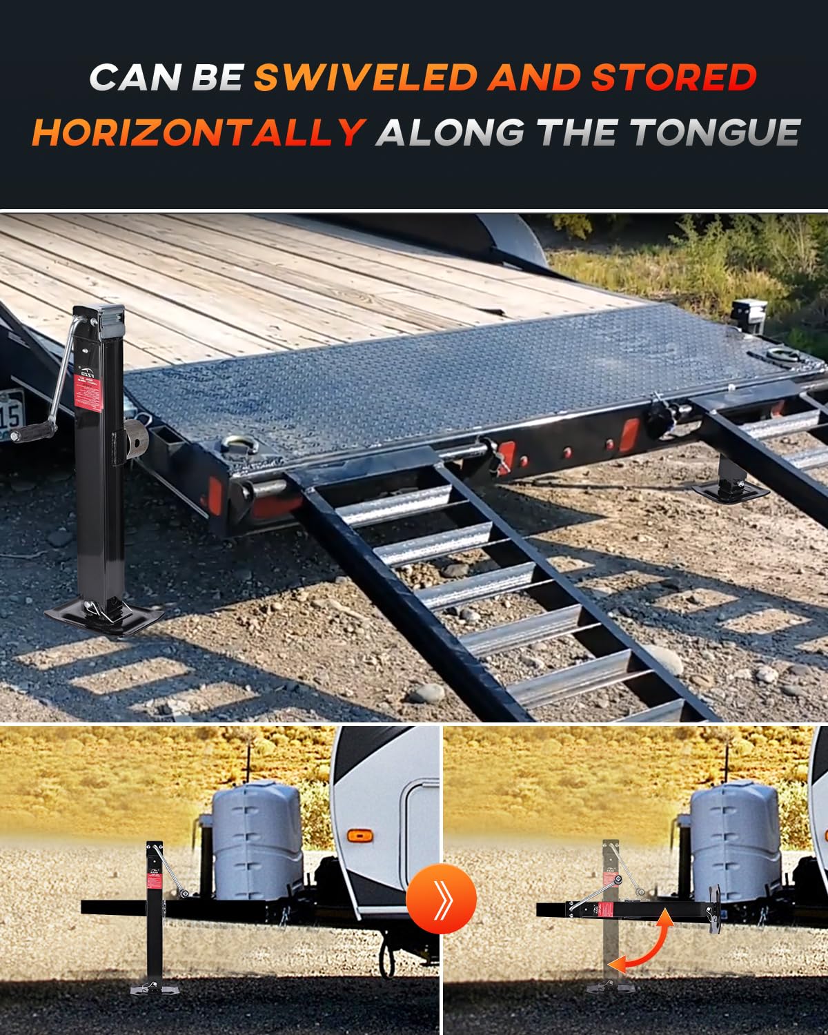 8000 lbs Swivel Trailer Jack A96330