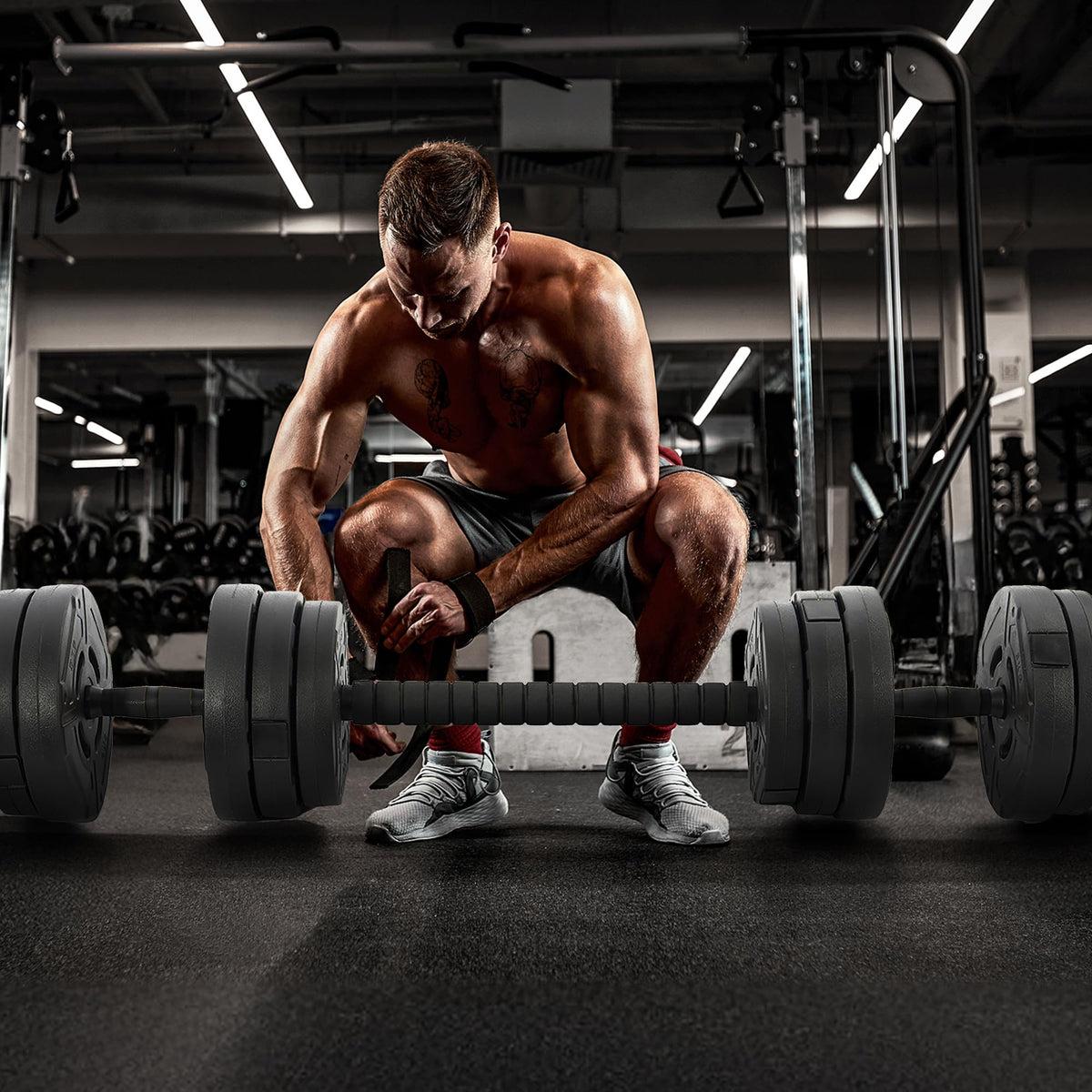 Adjustable Dumbbell Set 60 Lbs Black G423815