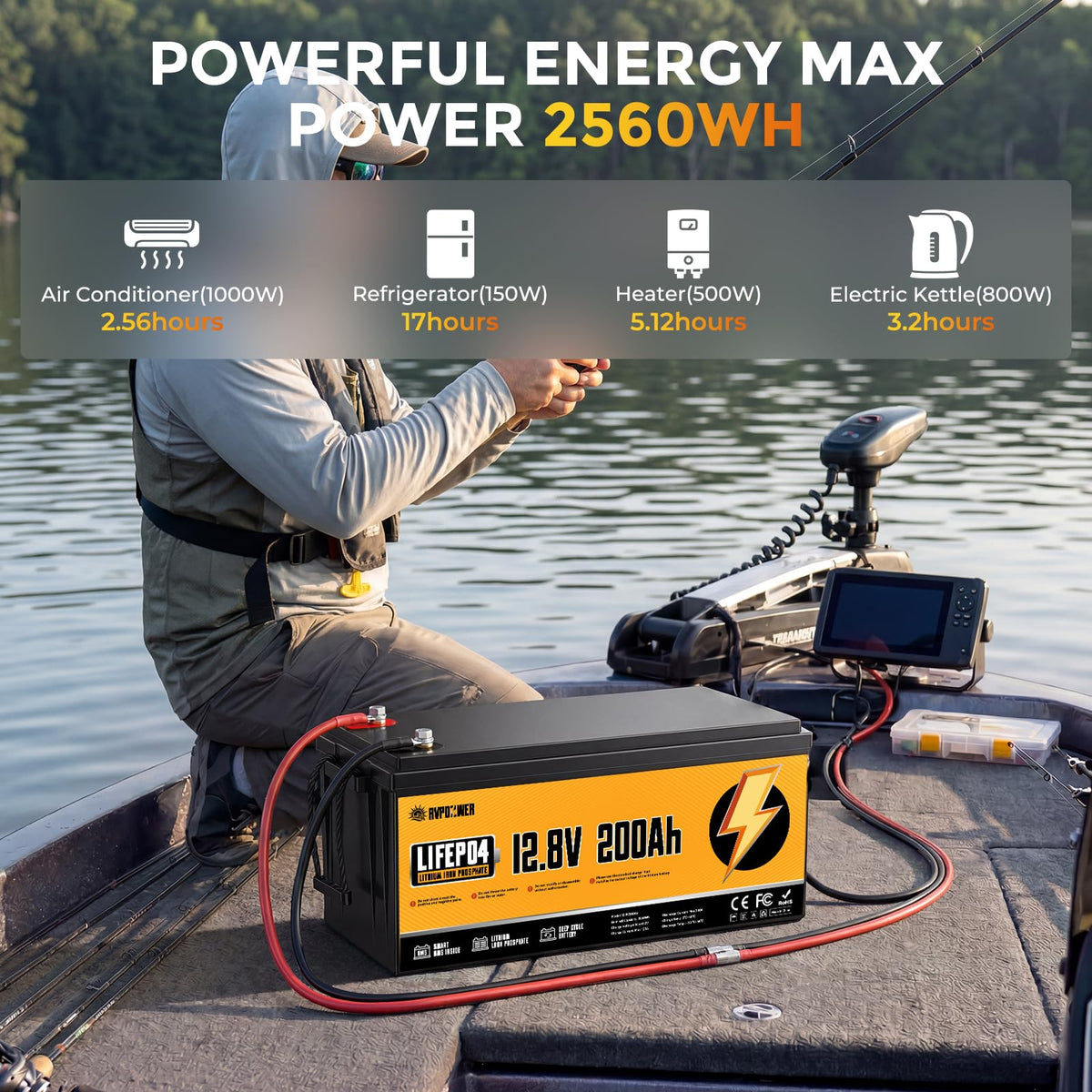 12V 200Ah LiFePO4 Lithium Battery 2 Pack P247602