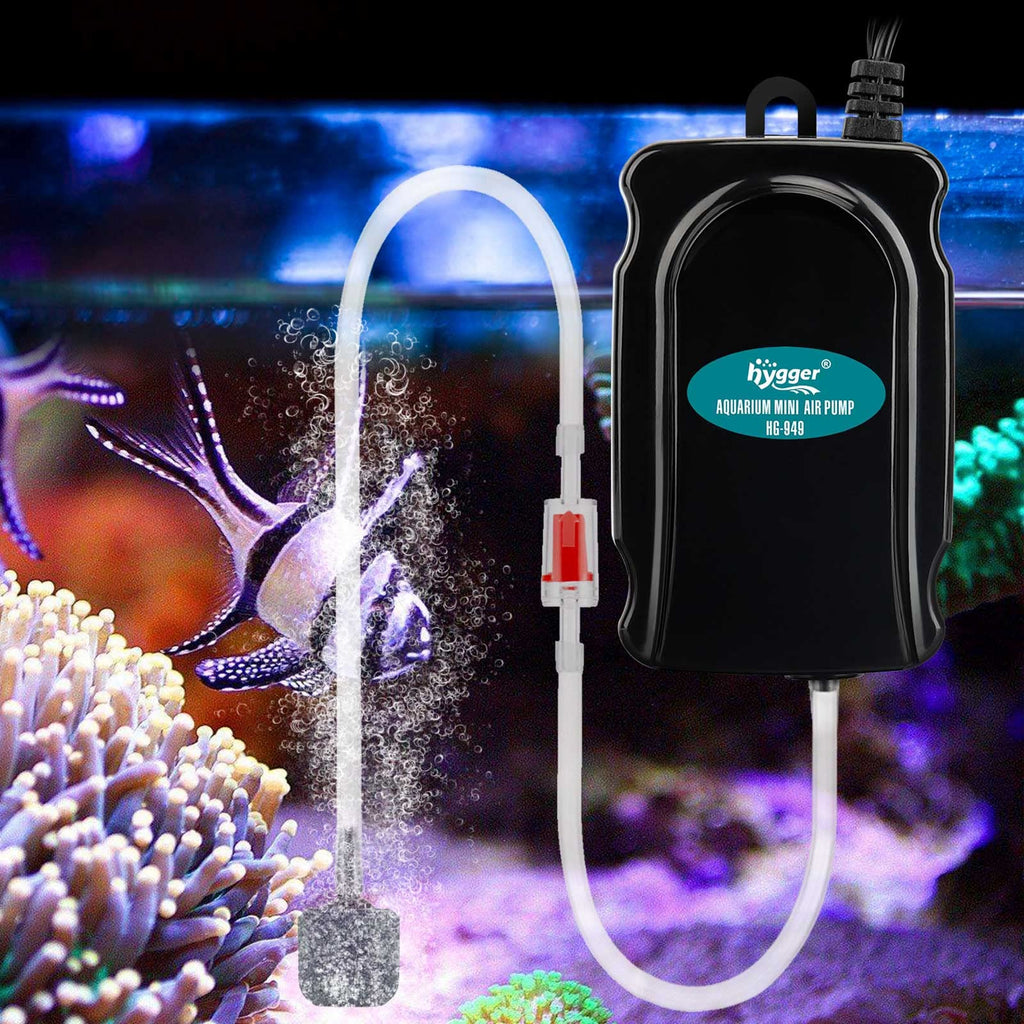 Mini Aquarium Air Pump Kit 1W for 2-20 Gallon Fish Tank with Air Tube T479