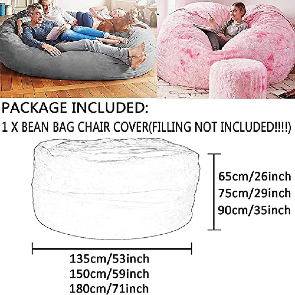 Yellow 6FT Bean Bag Chair Cover B3500