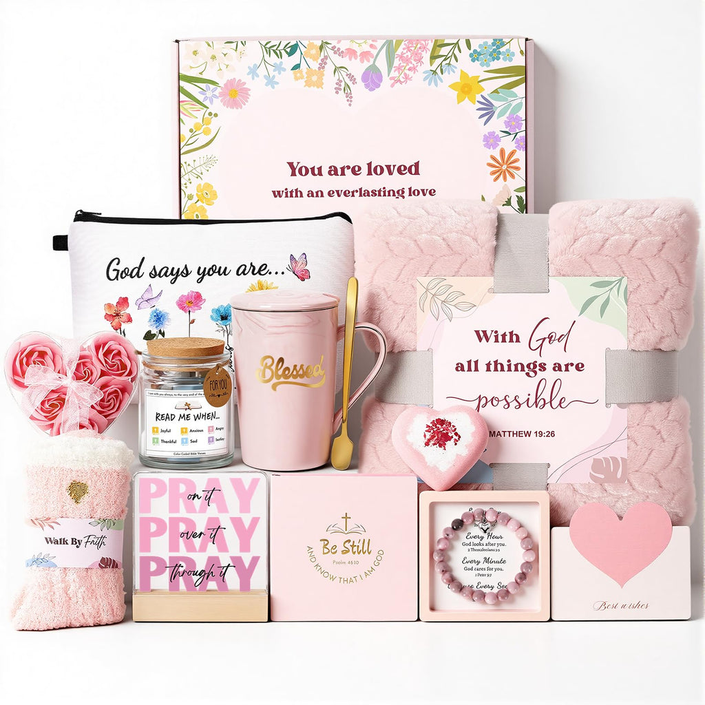 Religious Gift Basket with Blanket F152609