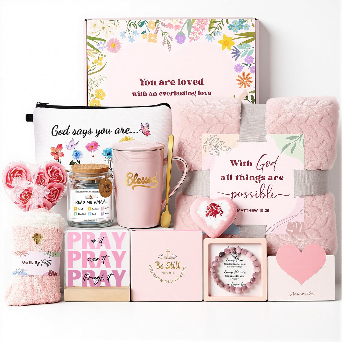 Religious Gift Basket with Blanket F152609