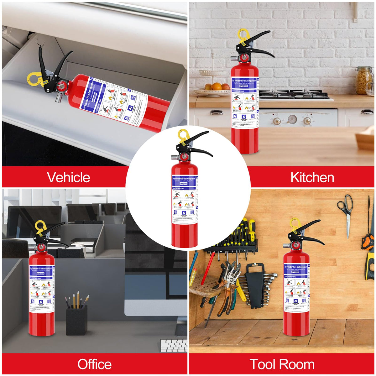 2 Pack 2.5 lb ABC Dry Chemical Fire Extinguisher H289391
