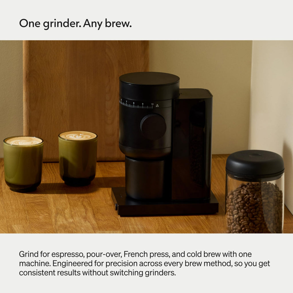 Electric Conical Burr Coffee Grinder, 48 mm Burrs, Black F333022