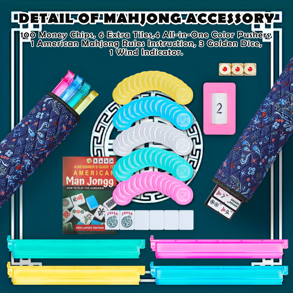 American Mahjong Game Set with 166 Tiles X608120