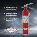 2.5 lb. ABC Dry Chemical Fire Extinguisher with Wall Bracket, 2 Pack P776
