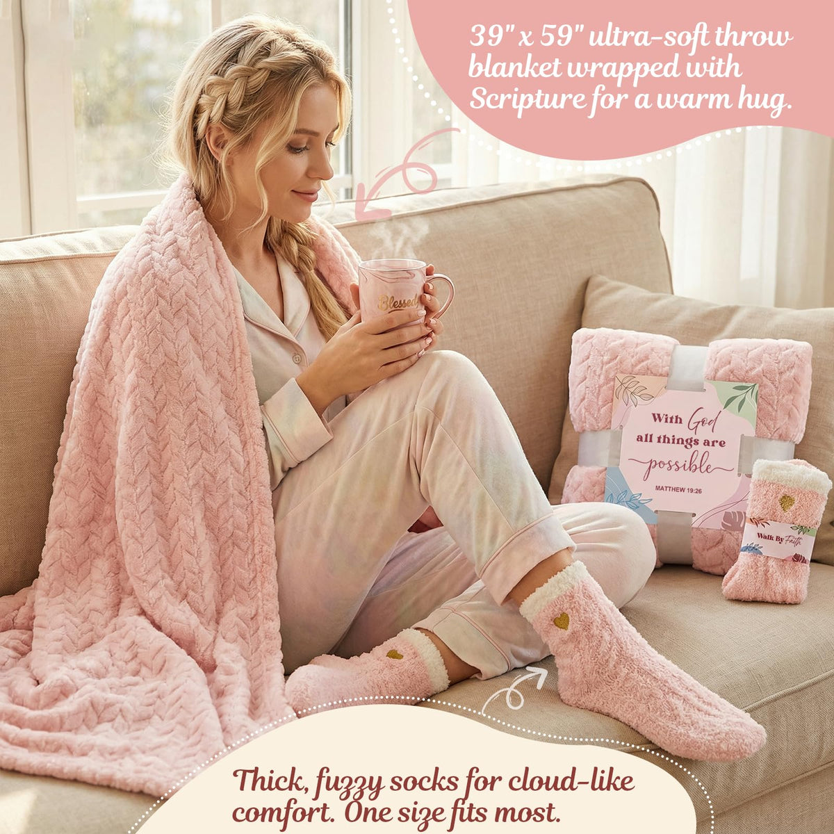 Religious Gift Basket with Blanket F152609