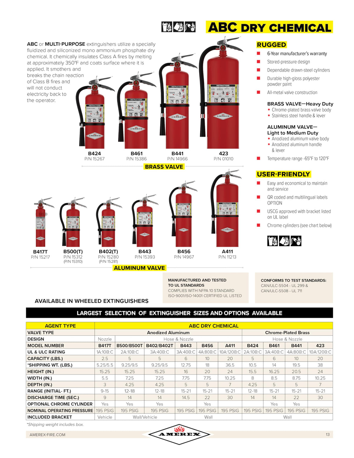 2.5 lb. ABC Dry Chemical Fire Extinguisher with Wall Bracket, 2 Pack P776