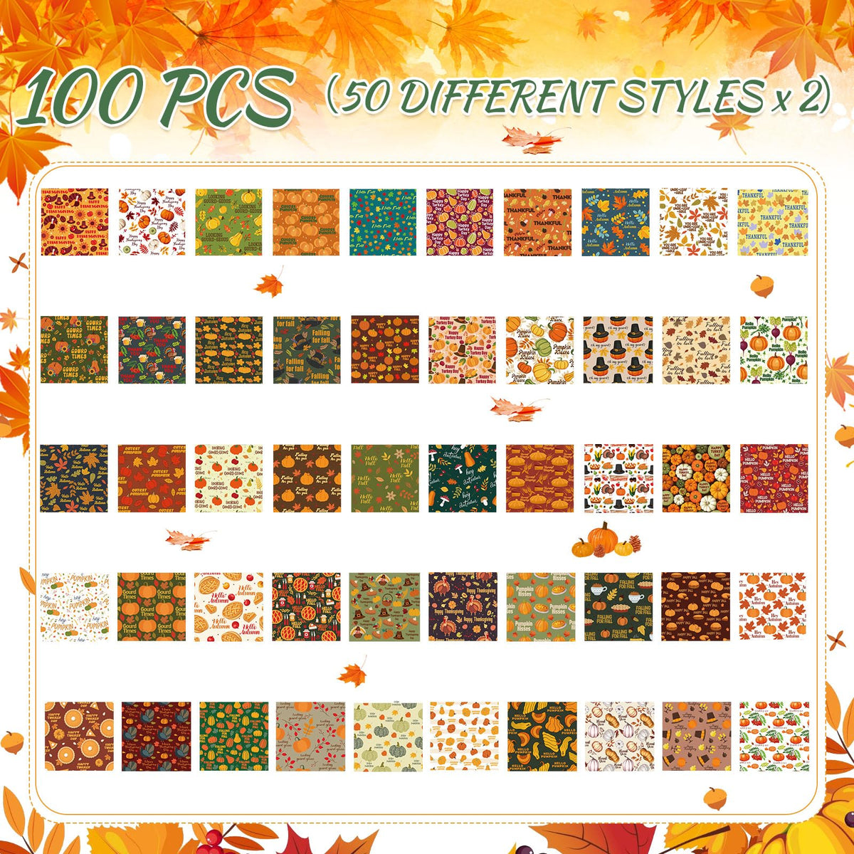 100 Pcs Fall Dog Bow Adjustable Pet Bowtie Collar F8877
