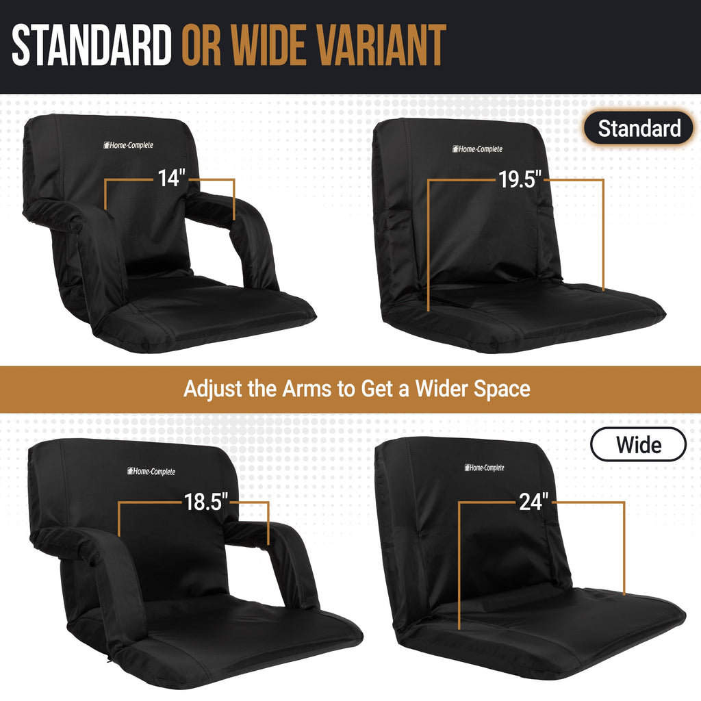 Folding Stadium Chair with Padded Back Support and Armrests Q8172