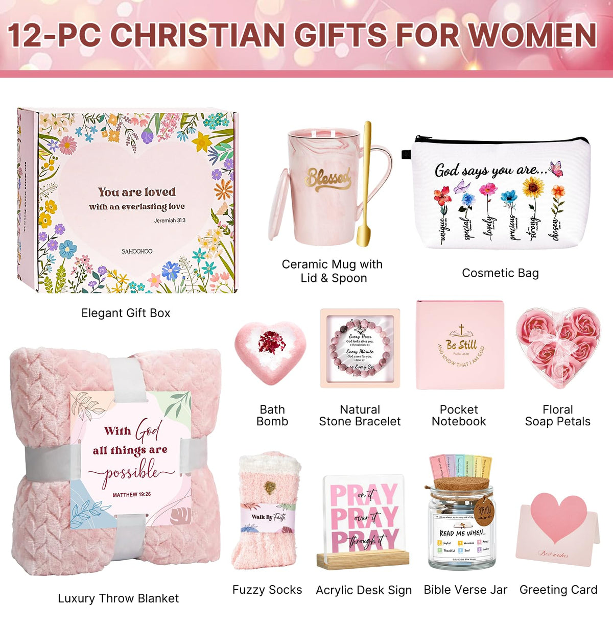 Religious Gift Basket with Blanket F152609