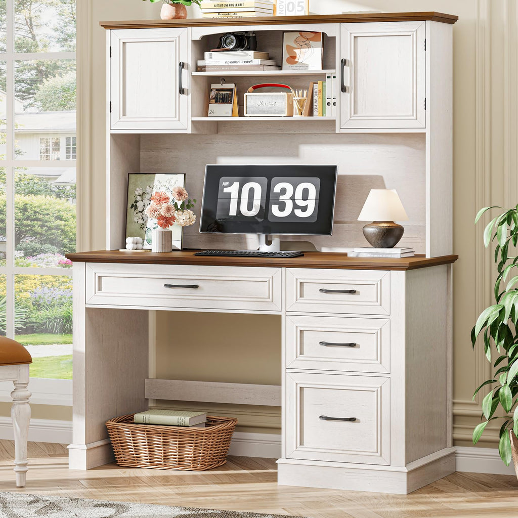 67" Executive Desk with Hutch and Charging Station K825593