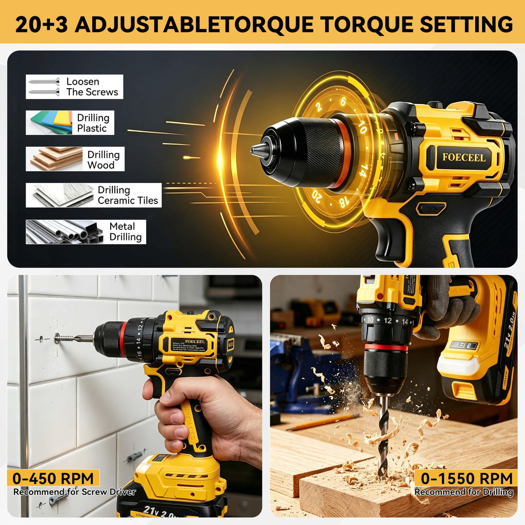 21V Brushless Cordless Drill Set X902