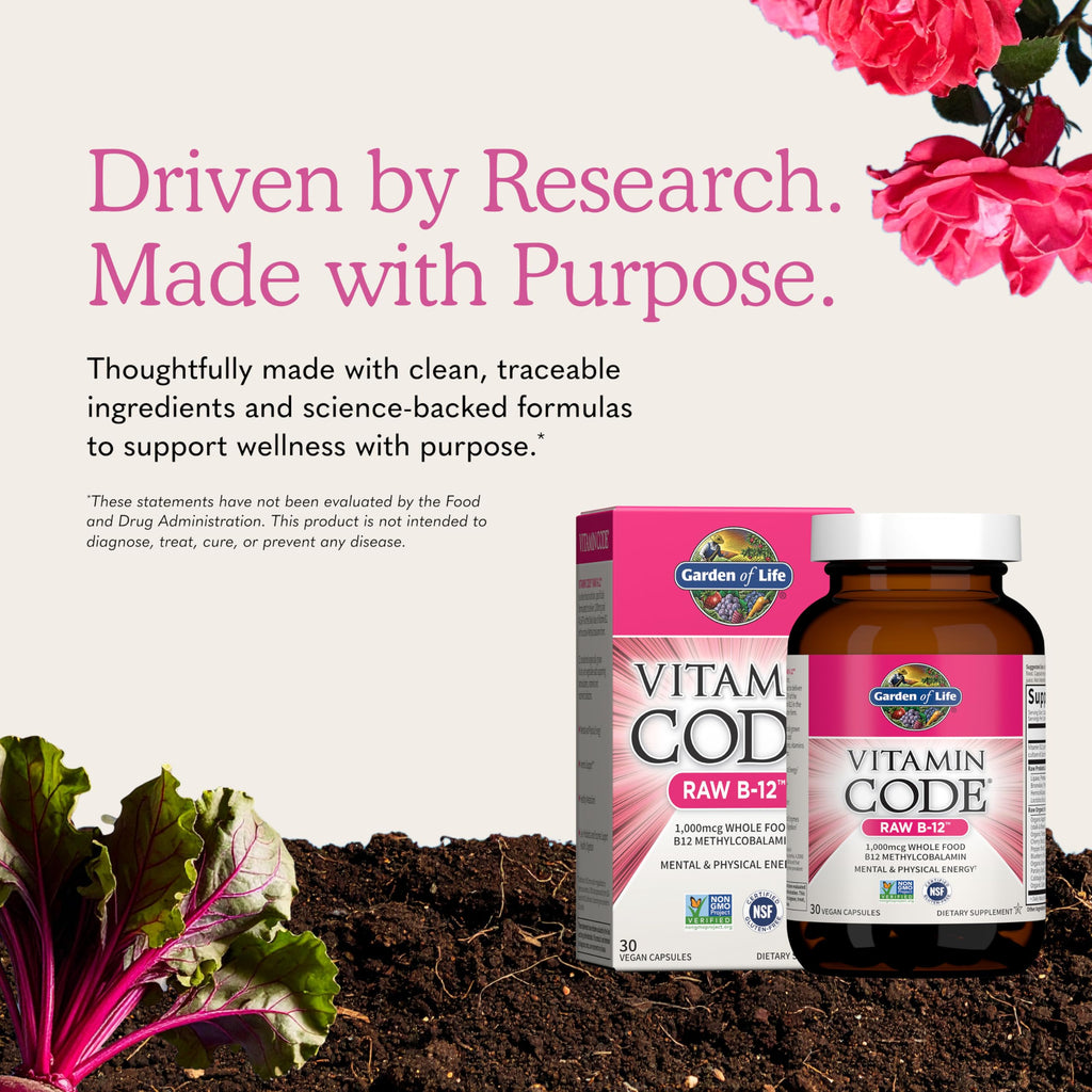 Vegan B-12 Methylcobalamin 30 Capsules V460