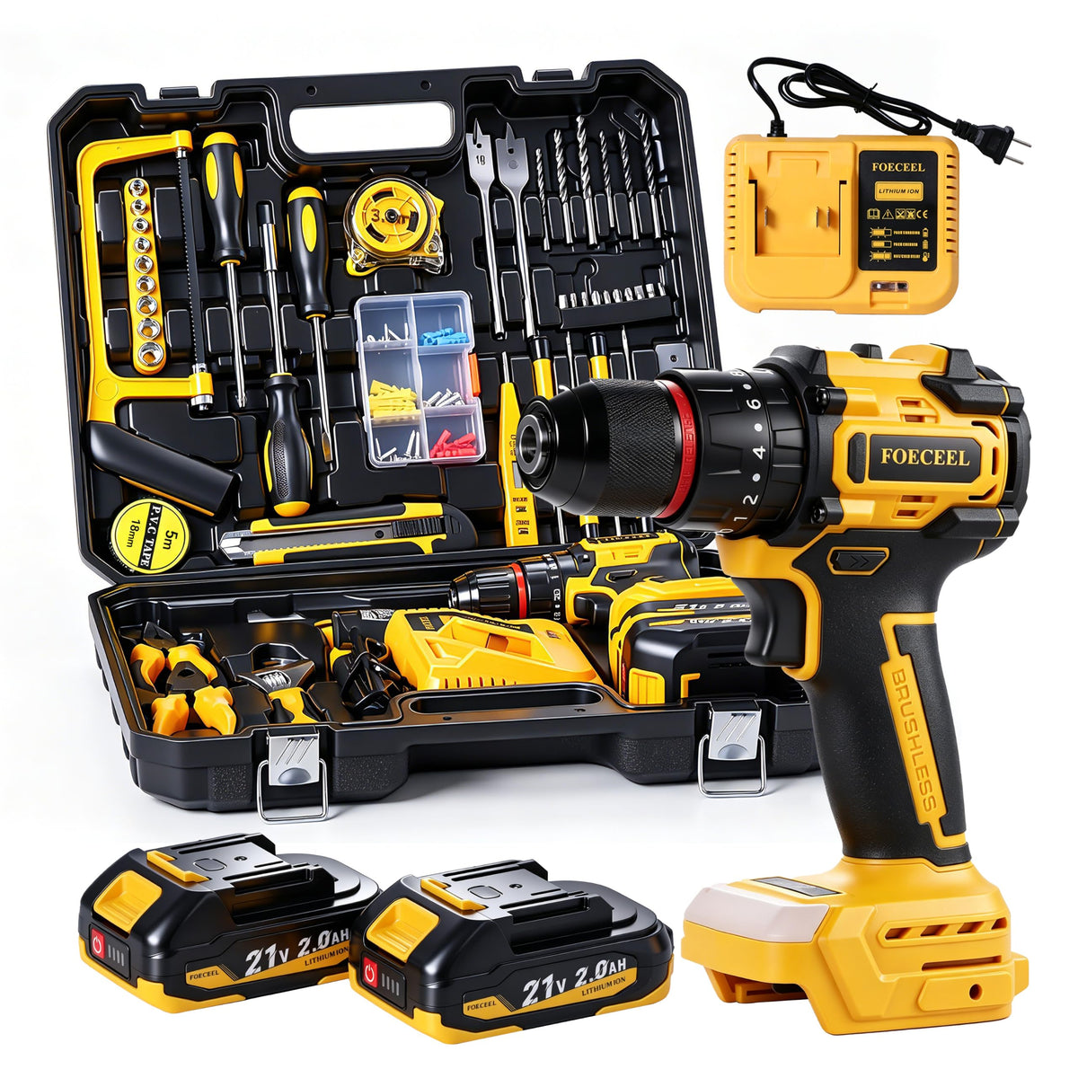 21V Brushless Cordless Drill Set X902
