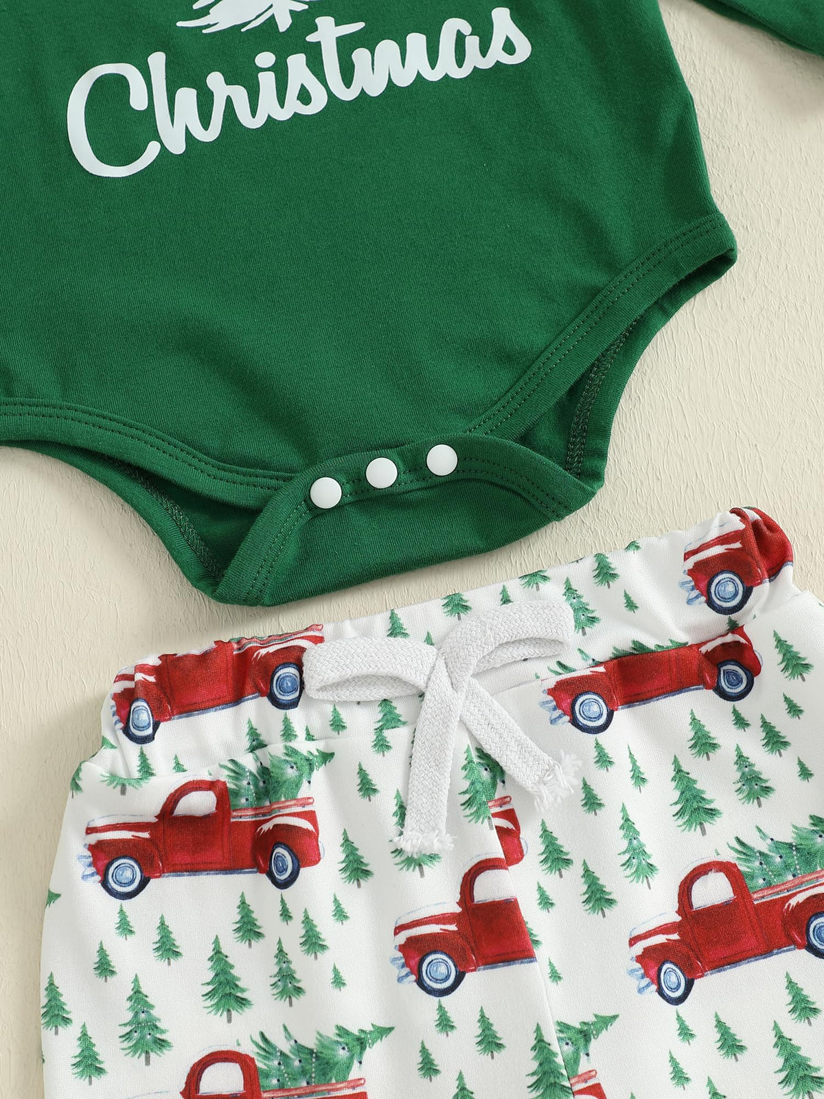Christmas Baby Boy Outfit Newborn Romper Pant Headband H5208