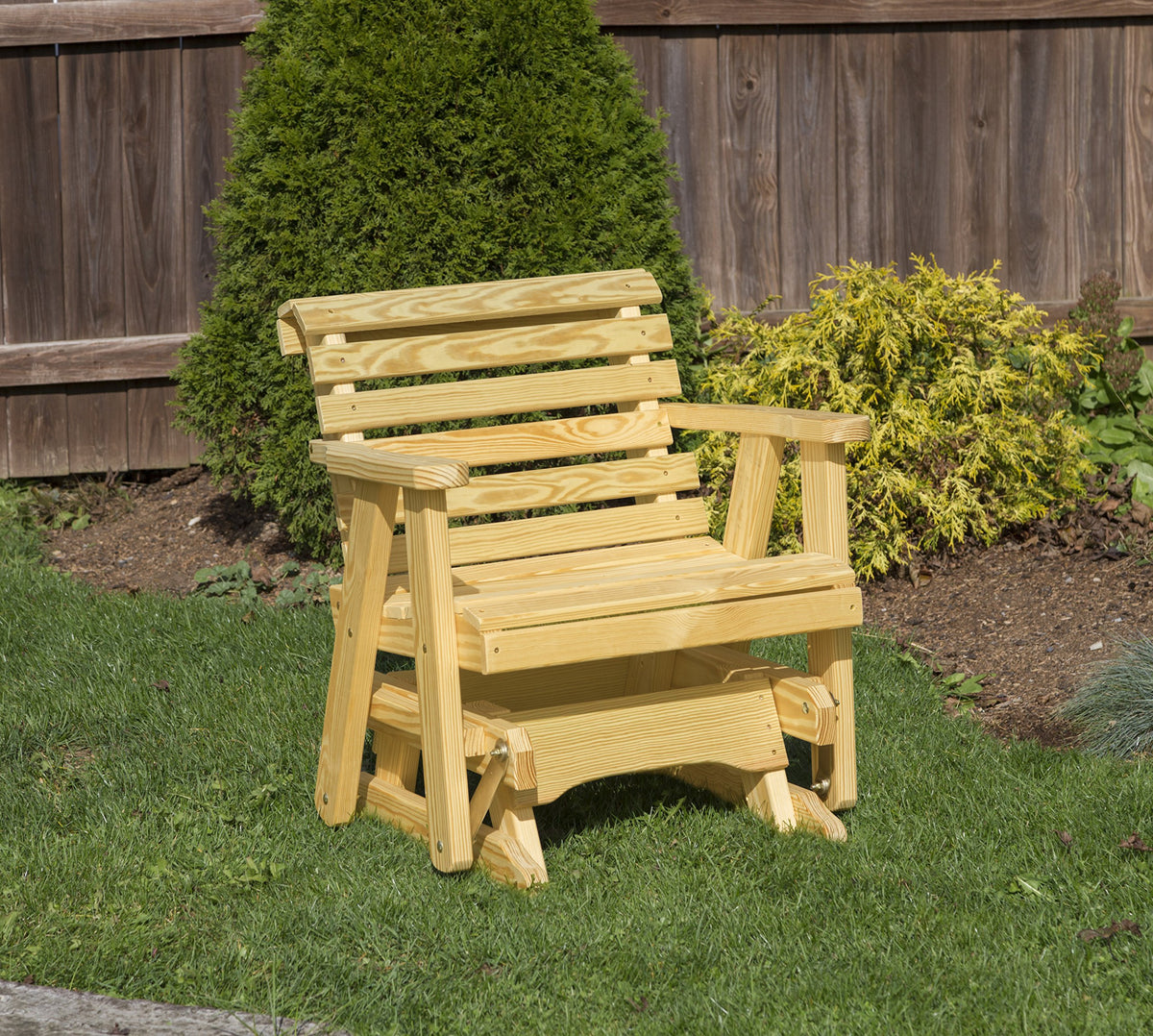 Heavy Duty Pressure Treated Outdoor Glider Chair Q511508